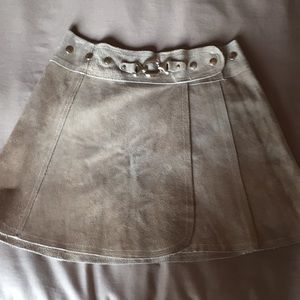 Vintage suede miniskirt